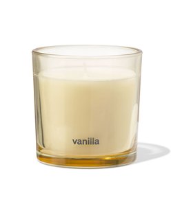 HEMA Geurkaars in glas ⌀10x10cm vanille (lichtgeel)