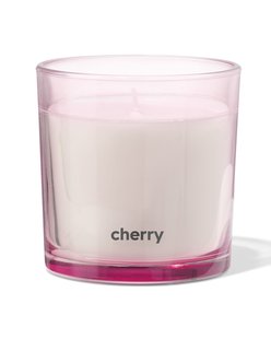 HEMA Geurkaars in glas ⌀10x10cm cherry (lichtroze)