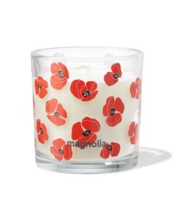 HEMA Geurkaars in glas ⌀10x10cm magnolia (oranje)
