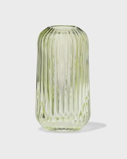 HEMA Vaas voor geurstokjes ⌀5.5x11cm glas ribbel lichtgroen (lichtgroen)