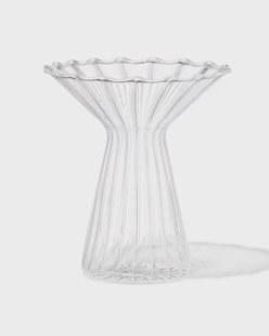 HEMA Vaas voor geurstokjes ⌀10x12cm glas met kraag transparant (transparant)