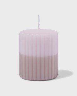 HEMA Stompkaars ⌀7x8cm ribbel naturel-lichtroze (lichtroze)