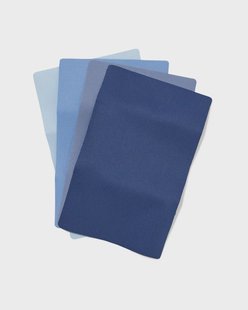 HEMA Reparatiestof 19x12cm denim blauw - 4 stuks (denim)