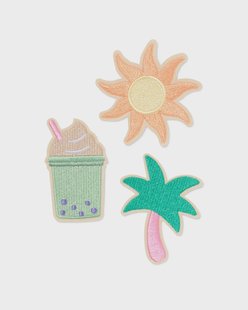 HEMA Strijkapplicaties 5x5cm zomer - 3 stuks (multi)