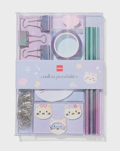 HEMA Bureauset accessoires 20.2x14.3x2.2cm katten