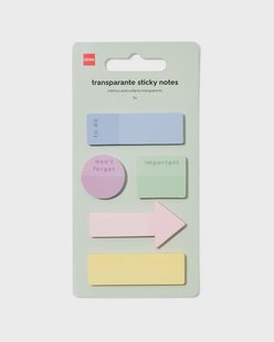 HEMA Notitieblaadjes 7.5x14.5cm transparant - 5 stuks