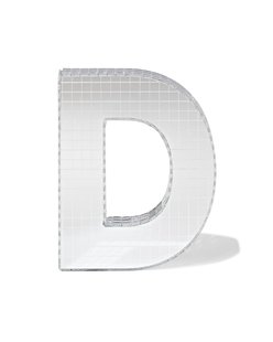 HEMA Discoletter D 10x9x10cm (zilver)
