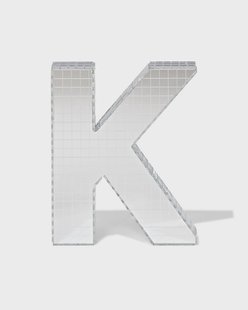 HEMA Discoletter K 10x9x10cm (zilver)