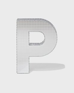 HEMA Discoletter P 10x9x10cm (zilver)