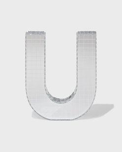 HEMA Discoletter U 10x9x10cm (zilver)