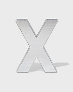 HEMA Discoletter X 10x9x10cm (zilver)