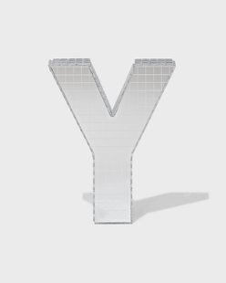 HEMA Discoletter Y 10x9x10cm (zilver)