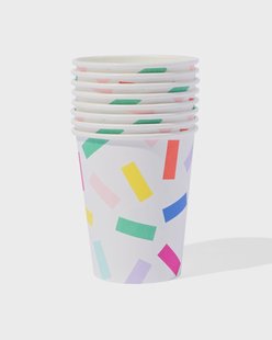 HEMA Bekers 250ml confetti - 8 stuks (multicolor)