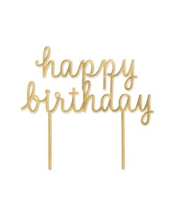 HEMA Herbruikbare taarttopper verjaardag goud (goud)