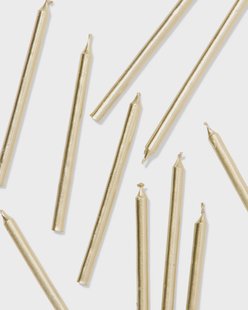 HEMA Taartkaarsjes 16cm goud - 10 stuks (goud)