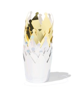 HEMA Feesthoedjes kroon goud-zilver - 8 stuks (roze)