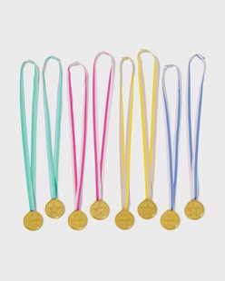HEMA Uitdeel medailles 3.5cm ster - 8 stuks (multicolor)
