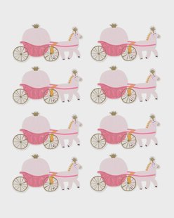 HEMA Uitnodigingskaarten prinses - 8 stuks (roze)