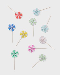 HEMA Cocktailprikker waaier - 15 stuks (multicolor)