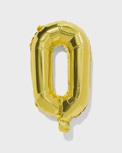 HEMA Folieballon cijfer 0 30cm goud (goud)