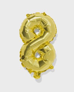 HEMA Folieballon cijfer 8 30cm goud (goud)
