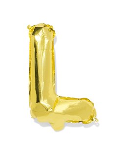 HEMA Folieballon letter L 30cm goud (goud)
