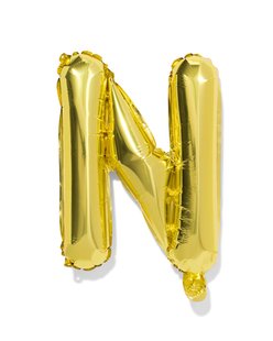 HEMA Folieballon letter N 30cm goud (goud)