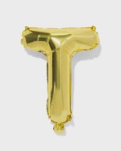 HEMA Folieballon letter T 30cm goud (goud)