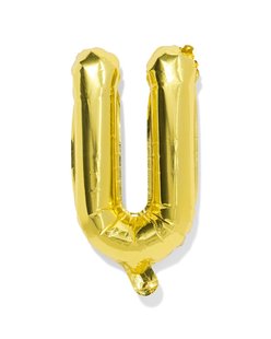 HEMA Folieballon letter U 30cm goud (goud)