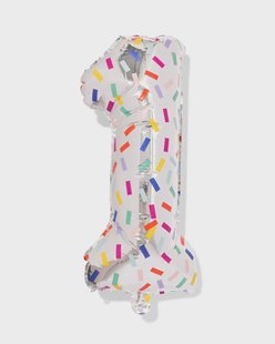 HEMA Folieballon cijfer 1 60cm confetti (mosterdgeel)
