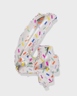 HEMA Folieballon cijfer 4 60cm confetti (eiken)