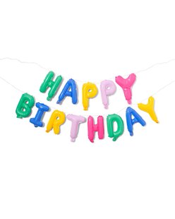 HEMA Folieballon slinger happy birthday 20cm kleur (multicolor)