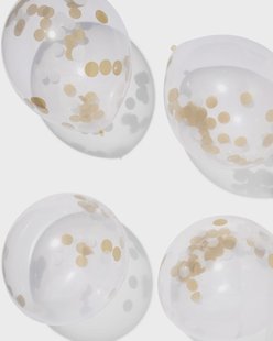 HEMA Confettiballonnen 30cm goud - 6 stuks (goud)