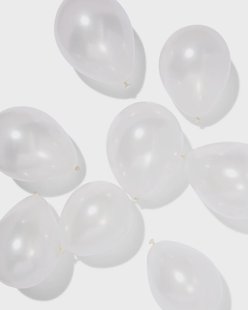 HEMA Ballonnen 23cm metallic wit - 10 stuks