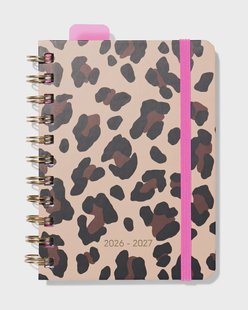 HEMA Schoolagenda 2026-2027 A6 panter (bruin)