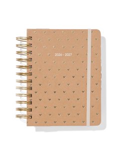 HEMA Schoolagenda 2026-2027 15.4x18.6x3.5cm kraft hartjes