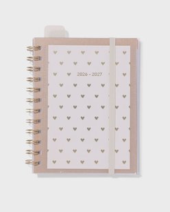 HEMA Schoolagenda met insteek 2026-2027 10x15cm hartjes