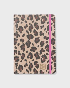 HEMA Schoolagenda 2026-2027 A5 panter (bruin)