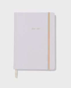 HEMA Schoolagenda 18-maanden 2026-2027 15.5x21.5cm crème (gebroken wit)
