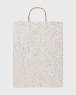 HEMA Cadeautas XL 45x28cm bloemen (goud)