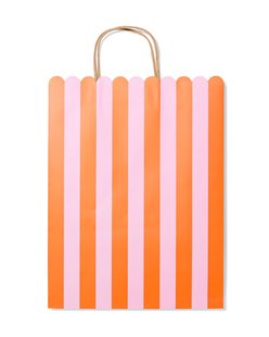 HEMA Cadeautas XL 45x28cm strepen (roze)