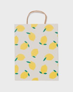 HEMA Cadeautas L 31x24cm citroenen (geel)