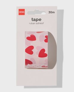 HEMA Tape 60m hartjes (rood)