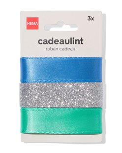 HEMA Cadeaulint 3m blauw - 3 stuks