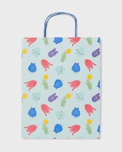 HEMA Cadeautas L 31x24cm papier monsters