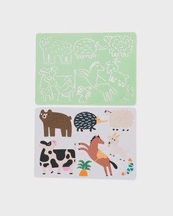 HEMA Sjabloon 26.5x20.5cm kunststof dieren