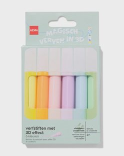HEMA Puffy verfstiften - 6 stuks