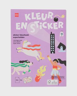 HEMA Kleurboek met stickers A5 superhelden