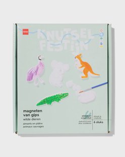 HEMA Magneten van gips dieren - 6 stuks
