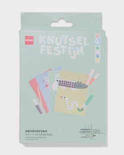 HEMA Korrelverven kaartjes fantasie - 4 stuks